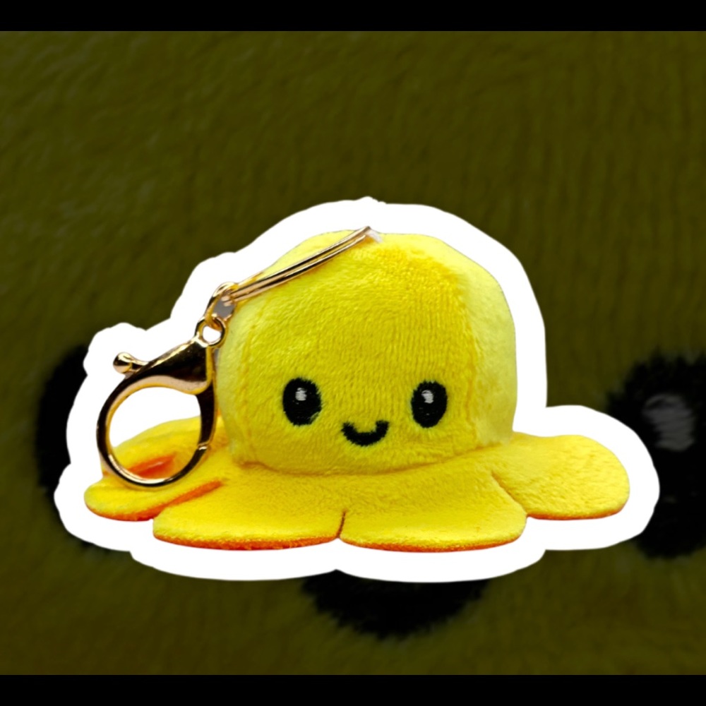 Reversible Plushy Octopus, Double Sided Mood Toy